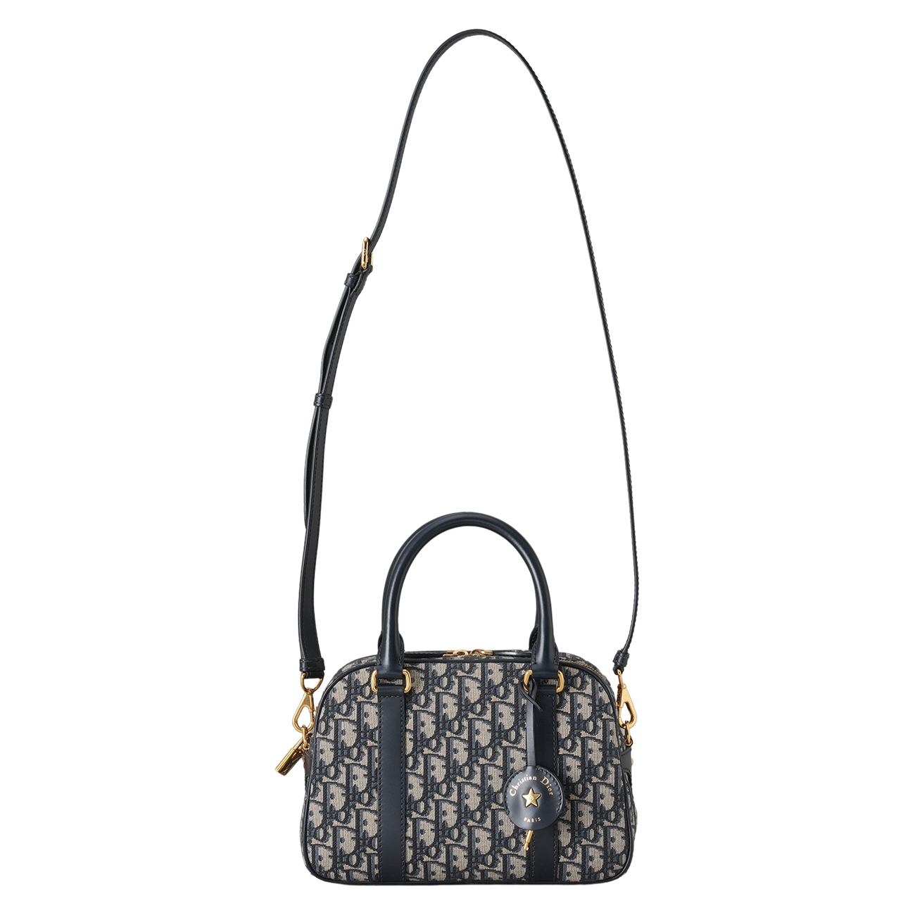 CHRISTIAN DIOR(USED)디올 오블리크 D VIBE 볼링 미디움 백